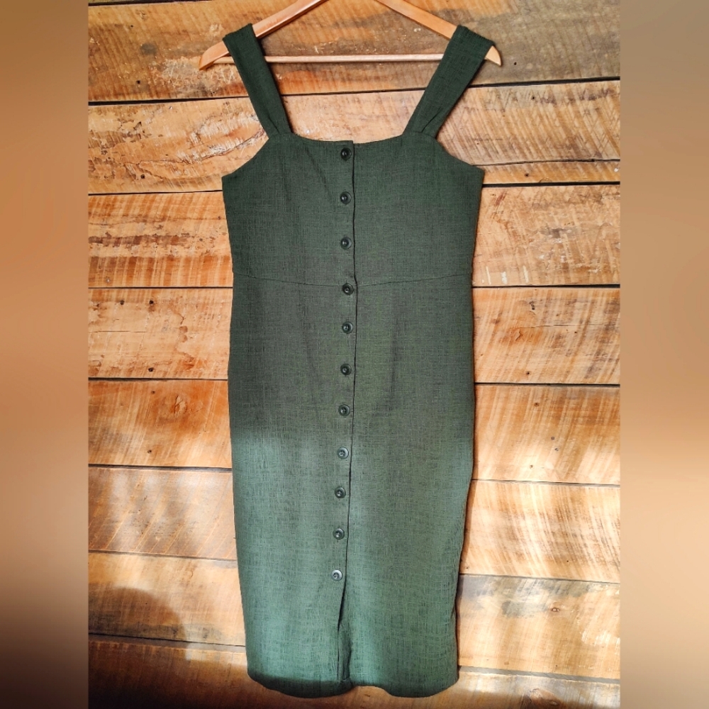 Olive Green Midi Dress